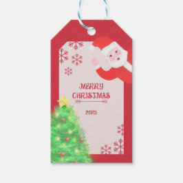 whimiscal jul tomte tall julgran god jul  presentetikett