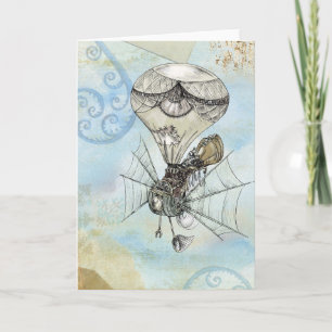 Whimiscal Steampunk hälsningkort Kort