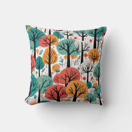 Whimiscal Tree Throw Pillow Kudde