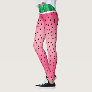 Whimiscal Watermelon Summer Frukt Leggings