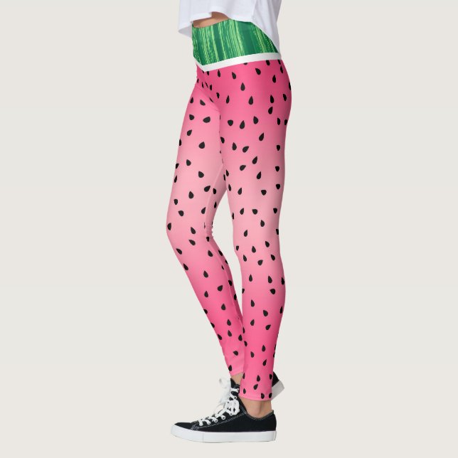 Whimiscal Watermelon Summer Frukt Leggings (Vänster)