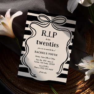 Whimiskal R.I.P till hennes tjugoårsdag 30-årsdag Inbjudningar