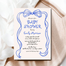 Whimisky Blue Bow Boy Shower