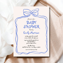 Whimisky Blue Bow Boy Shower