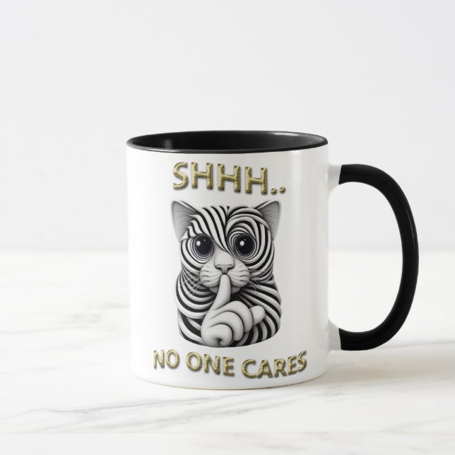 Whimissic Silence Zebra-Stripe Cats lekfull Gag Mugg (Höger)