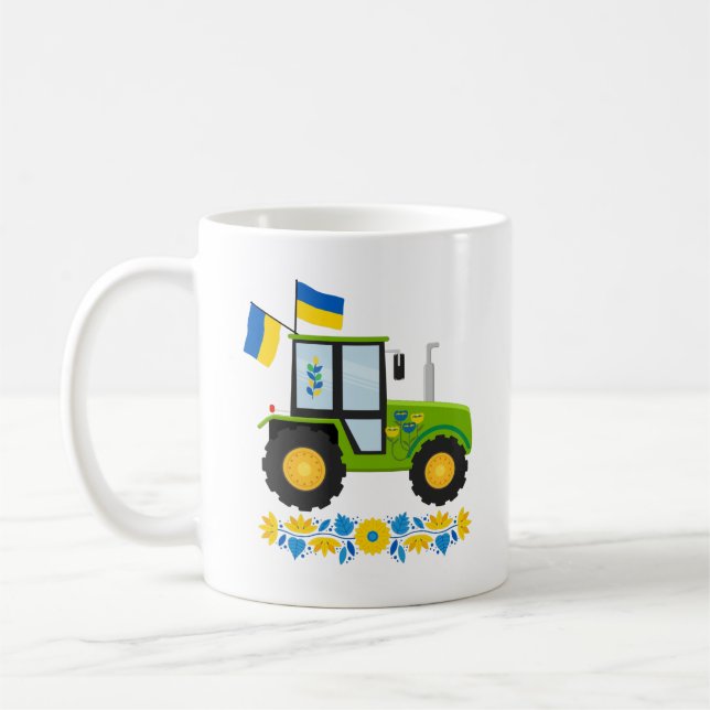 Whimissical Ukraina Tractor Kaffemugg (Vänster)
