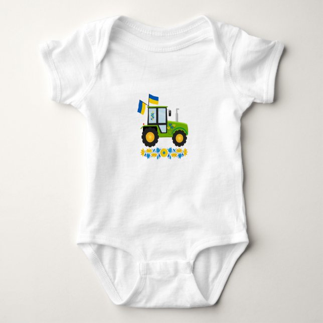 Whimissical Ukraina Tractor T Shirt (Framsida)