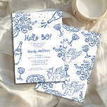 Whimissik Blue Hand plockade 30års födelsedag Part Inbjudningar<br><div class="desc">Whimiscal Blue Hand plockade 30års födelsedag Party bjudan Bold and Blue hand plockade födelsedagsfest inbjudan med blommor,  champagne flaska,  glasögon och cherub. All text är redigerbar och skapar den här mallen som är mycket mångsidig och som kan användas i alla åldrar.</div>