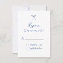 Whimissik Bow Fransk Blue Bröllop