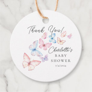 Whimissik Butterflies Baby Shower Gåvor Etiketter