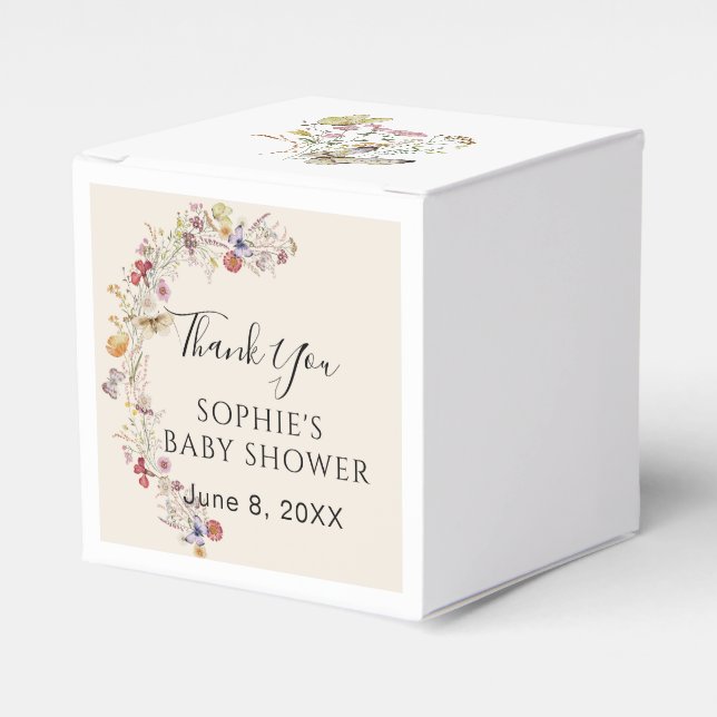 Whimissik Butterflies Baby Shower Presentaskar (Framsidan Sidan)