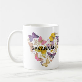 Whimissik Butterflies Kärlek Heart Faux Glitter Na Kaffemugg