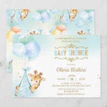 Whimissik Cute Giraffe Balloons Baby Shower Boy