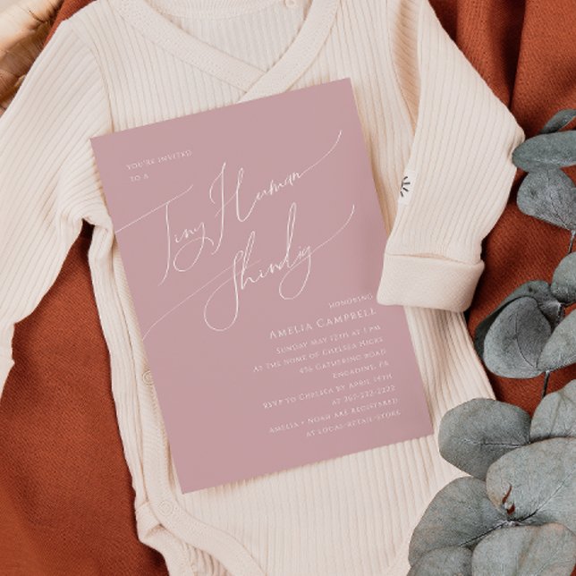 Whimissik Dusty Ro Tiny Human Baby Shower Inbjudningar (Skapare uppladdad)