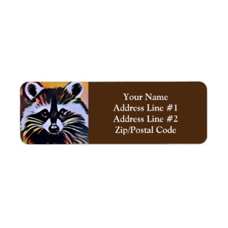 Whimissik Raccoon - en naturinspirerad design Returadress Etikett
