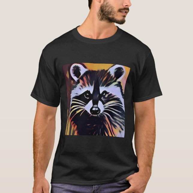 Whimissik Raccoon - en naturinspirerad design T Shirt (Framsida)