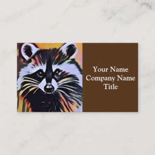 Whimissik Raccoon - en naturinspirerad design Visitkort