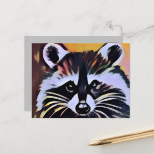 Whimissik Raccoon - en naturinspirerad design Vykort