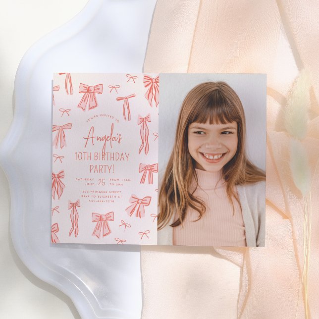 Whimissik Rosa Bow Girl Foto Budget Birthday (Skapare uppladdad)