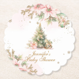 Whimissik Vinter A merry Little babydusch Rosa Underlägg Papper