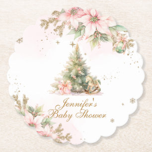 Whimissik Vinter A merry Little babydusch Rosa Underlägg Papper