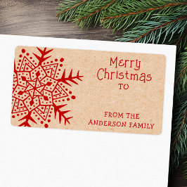 Whimissiker folk art snowflake Kraft till från gåv Fraktsedel