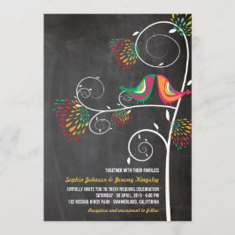 Whimissing Sommar Love birds bröllopsinbjudan Inbjudningar