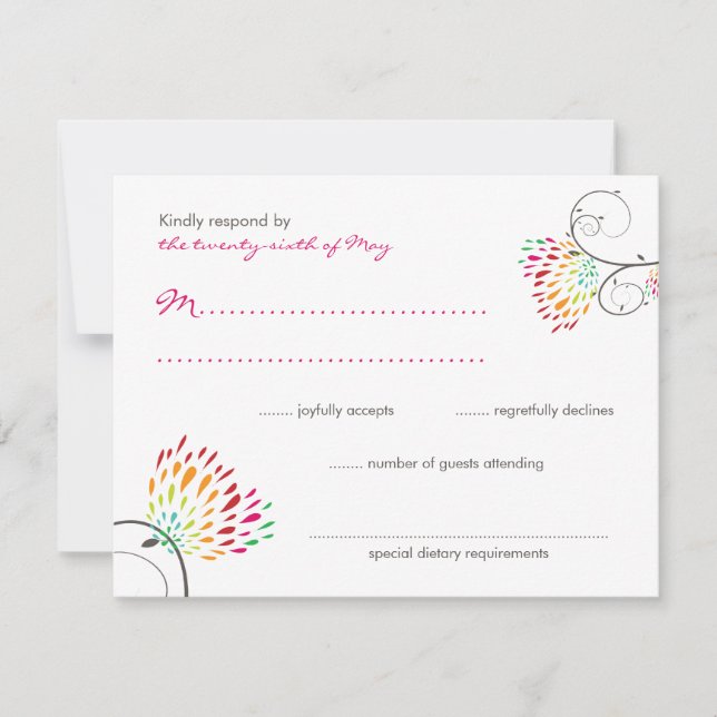 Whimissing Summer Love birds Bröllop OSA Kort (Framsida)
