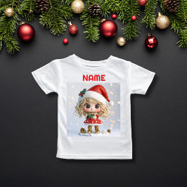 Whimissique Girl Holly & Snö CUSTOM NAME T Shirt