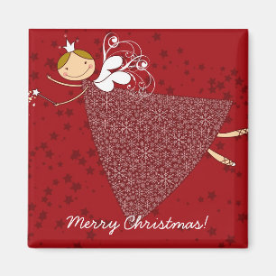 Whimissique Snöflingor jul Fairy Helgdag Magnet