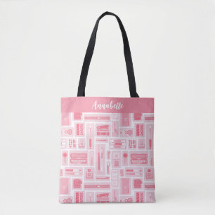Whimissique Supplies Mönster Rosa Tygkasse