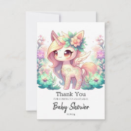 Whimissisk babystötare för Unicorn Tack Kort