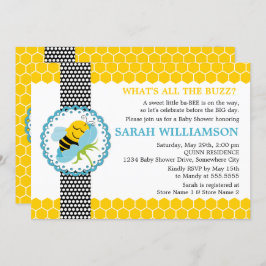 Whimissisk Bee Baby Shower Inbjudningar