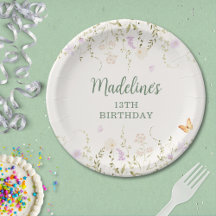 Whimissisk Blommigt Garden Party födelsedag