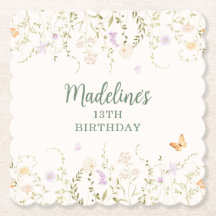 Whimissisk Blommigt Garden Party födelsedag