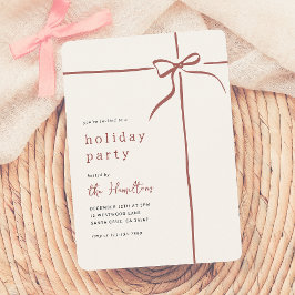 Whimissisk Bow | Red Ribbon-julets Julfest Inbjudningar