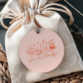 Whimissisk Doodle du är Teariffic, Tea Theme Gift Gåvor Etiketter