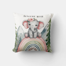Whimissisk favorit för Elephant Rainbow Baby Showe Kudde