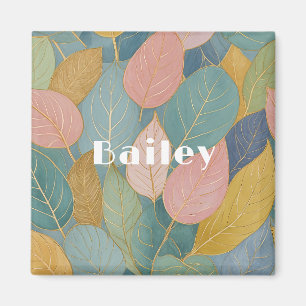 Whimissisk Foliage: Pastel Lövs Magnet