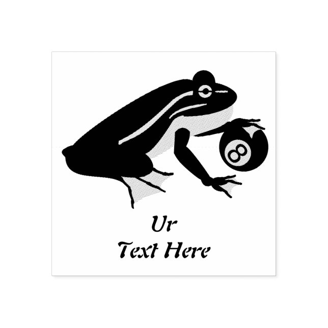 Whimissisk groda Palming och åtta Boll Stämpel (Tryck)