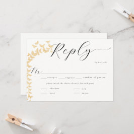 Whimissisk Guld Butterflies Boho Bröllop Meal OSA
