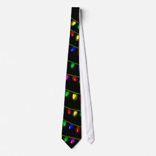 Whimissisk guldfärgad jul Ljus Tie Slips