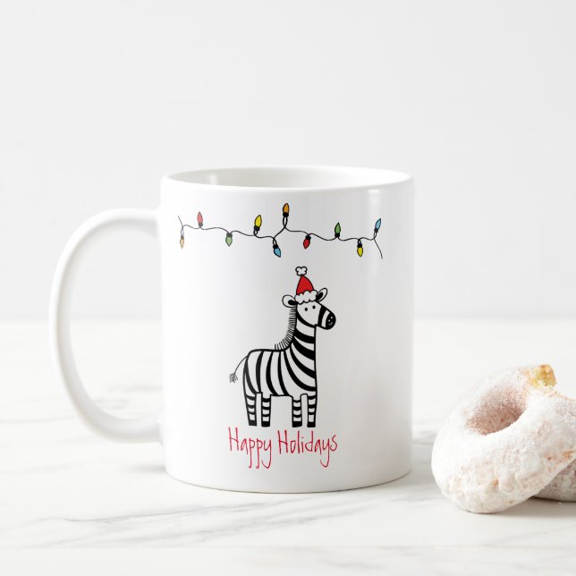 Whimissisk jul Zebra Kaffemugg (Med munk)
