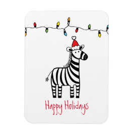 Whimissisk jul Zebra Magnet