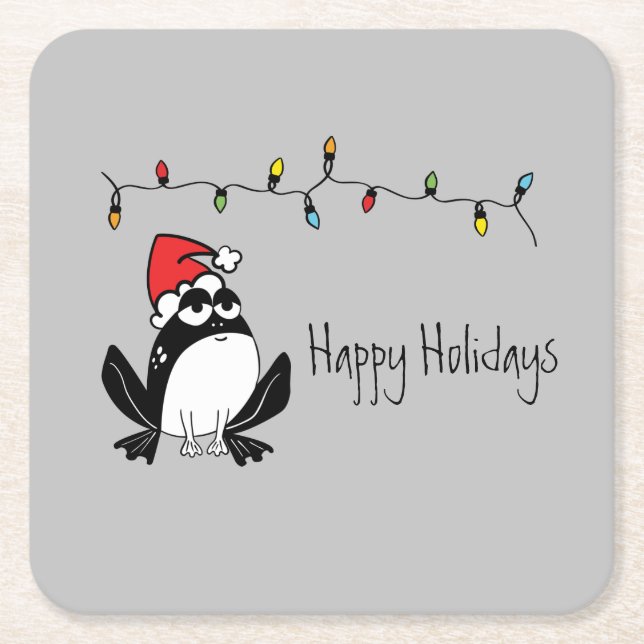 Whimissisk julgroda underlägg papper kvadrat (Framsidan)