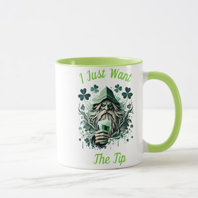 Whimissisk Leprechaun som sparar en Brew Mugg (Höger)