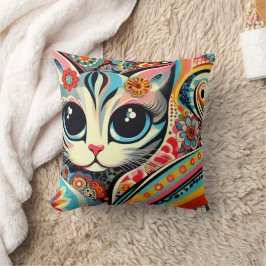 Whimissisk mexikansk folkart Talavera Stil Kudde