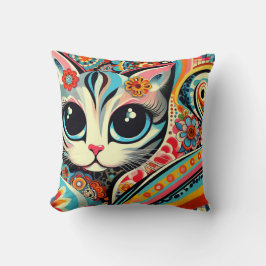 Whimissisk mexikansk folkart Talavera Stil Kudde