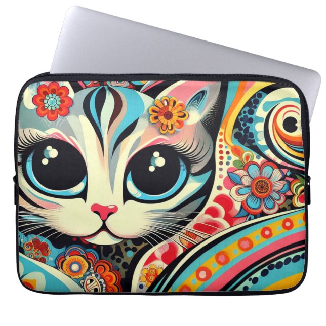 Whimissisk mexikansk folkart Talavera Stil Laptop Fodral (Framsidan)