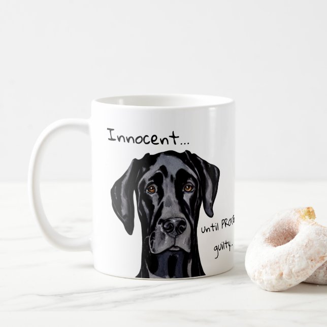 Whimissisk nocent Black Great dane Kaffemugg (Med munk)